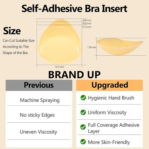 Self-Adhesive Insert Bra Pads,Women Waterproof Triangle Invisible Croppable Push-up Breast Cup Lifter in Saudi Arabia
