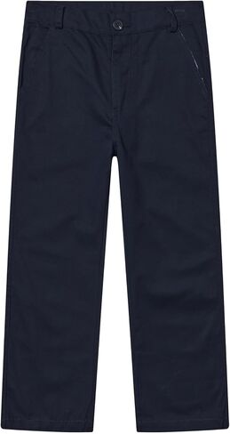 GRANDWISH Boys Chino Pants, Kids Flat Front Twill Uniform Pants, Black/Khaki/Navy, Size 6-14 (XS-XL) in Saudi Arabia