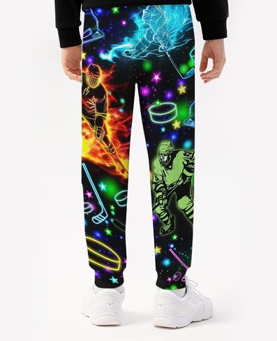 Idgreatim 6-16T Boys Jogger Pants Funny 3D Graphic Sweatpants Kids Casual Sport Trousers with Pockets in Saudi Arabia