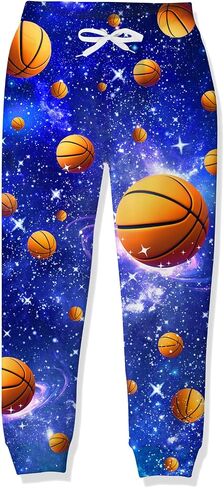 Idgreatim 6-16T Boys Jogger Pants Funny 3D Graphic Sweatpants Kids Casual Sport Trousers with Pockets in Saudi Arabia