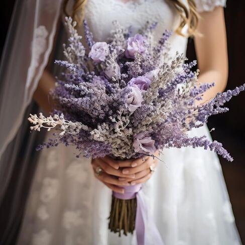 70pcs Dried Lavender Purple Flower 15inchs Dried Lavender Bouquet for Vase Home Weeding Decoration Flower Arrangements in Saudi Arabia