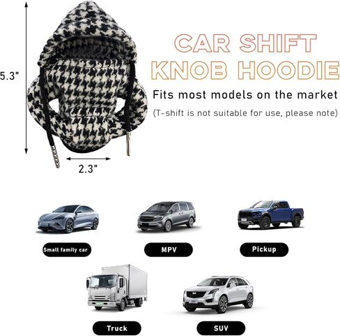 Car Gear Shift Hoodie, Mini Funny Fashionable Automotive Gear Shifter Cover, Winter Warm Car Shift Knob Sweater Protector, Universal Interior Car Accessories for Decoration (Starry Sky) in Saudi Arabia