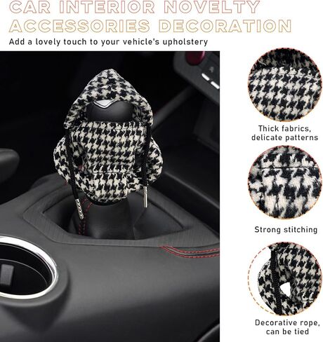 Car Gear Shift Hoodie, Mini Funny Fashionable Automotive Gear Shifter Cover, Winter Warm Car Shift Knob Sweater Protector, Universal Interior Car Accessories for Decoration (Starry Sky) in Saudi Arabia