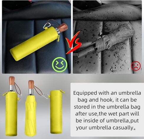 Golf Umbrella Windproof - Triple Canopy Umbrellas for Rain Windproof, Automatic Open & Close Compact Umbrellas - Portable Umbrellas for BackPack Car with 10 Strong Reinforced Fiberglass Ribs in Saudi Arabia