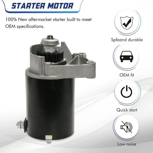 Starter Motor Compatible with Briggs V Twin 14HP 16HP 18HP with Replace OE Part # 393017 498148 394674 394808 497596 399928 495100 in Kuwait