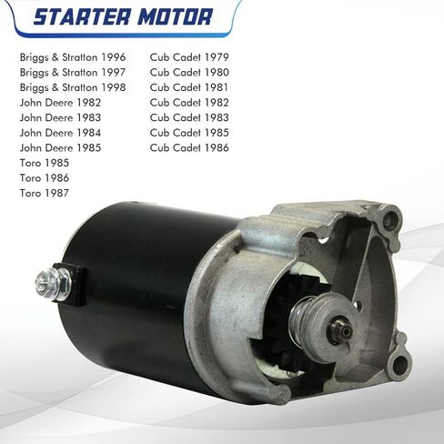 Starter Motor Compatible with Briggs V Twin 14HP 16HP 18HP with Replace OE Part # 393017 498148 394674 394808 497596 399928 495100 in Kuwait