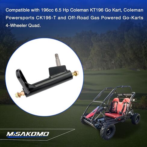 Left Spindle Steering Knuckle with Ball Joint Assembly Compatible With 196cc 6.5 Hp Coleman KT196 Go Kart, Coleman Powersports CK196-T, 200cc Hisun HS200GK in Saudi Arabia