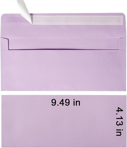50 Pack #10 Business Envelopes Self Seal 4x9 Standard Envelopes for Business, Invoices, Letter Mailing, 4 1/8 x 9 1/2 Inches (Cream Color, 4.13 x 9.49) in Kuwait