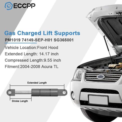 ECCPP Lift Supports Front Hood Struts Gas Springs Shocks for 2006-2008 for Acura TL Set of 2 in Saudi Arabia