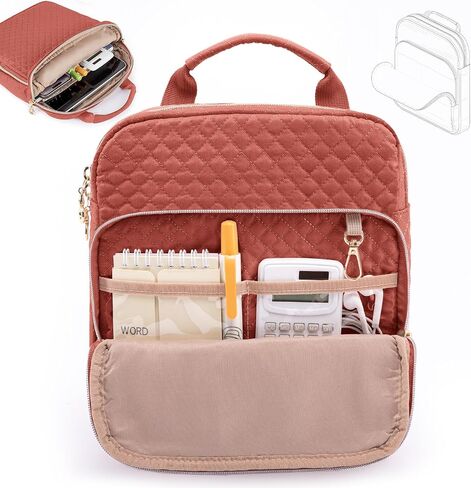 Book Sleeve with Zipper Book Pouch,Quilted Book Carrier, Book Covers for Book Lovers,Multi-pocket Book Protector Case for Hardcover,Book Accessories, Bible Bags for Bible Study Supplies, AA Books in Saudi Arabia