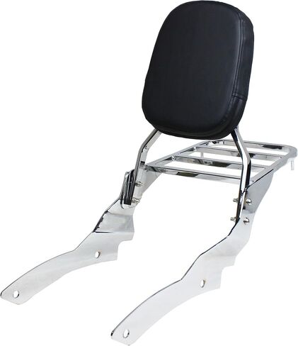 YHMOTO Motorcycle Sissy Bar Backrest with Luggage Rack For Yamaha VStar 650 400 DS650 Classic DS400 V star 1998-2023 (Chrome) in Kuwait