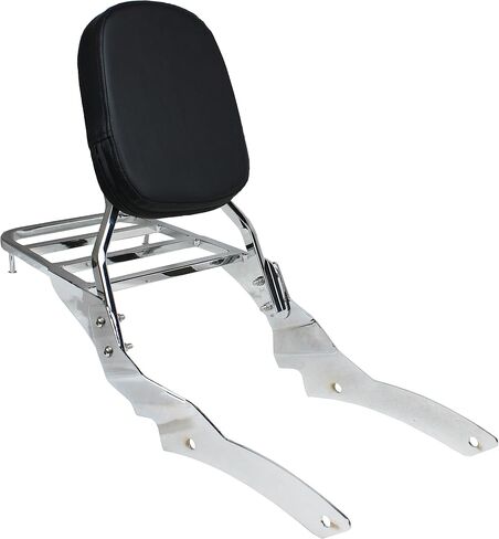 YHMOTO Motorcycle Sissy Bar Backrest with Luggage Rack For Yamaha VStar 650 400 DS650 Classic DS400 V star 1998-2023 (Chrome) in Kuwait