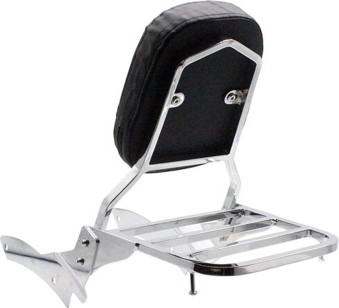 YHMOTO Motorcycle Sissy Bar Backrest with Luggage Rack For Yamaha VStar 650 400 DS650 Classic DS400 V star 1998-2023 (Chrome) in Kuwait