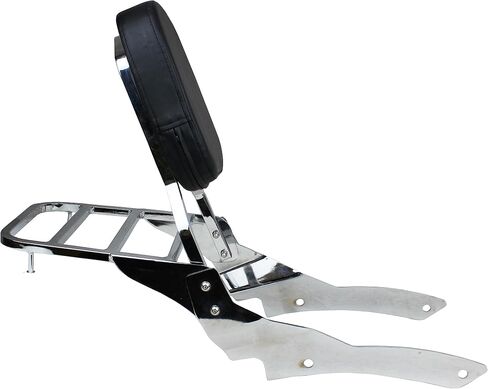 YHMOTO Motorcycle Sissy Bar Backrest with Luggage Rack For Yamaha VStar 650 400 DS650 Classic DS400 V star 1998-2023 (Chrome) in Kuwait