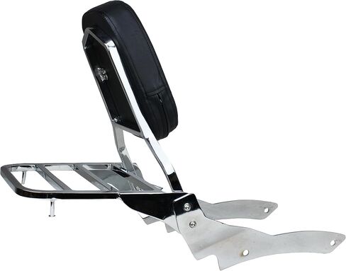 YHMOTO Motorcycle Sissy Bar Backrest with Luggage Rack For Yamaha VStar 650 400 DS650 Classic DS400 V star 1998-2023 (Chrome) in Kuwait