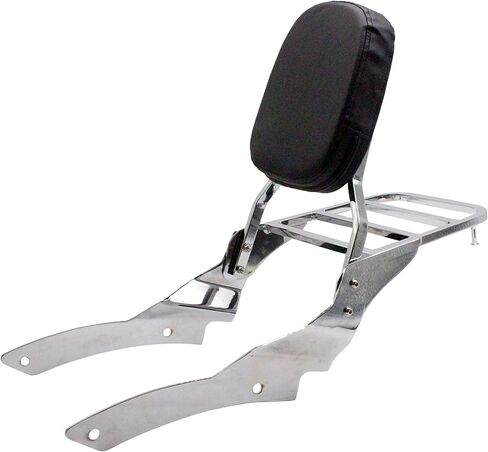YHMOTO Motorcycle Sissy Bar Backrest with Luggage Rack For Yamaha VStar 650 400 DS650 Classic DS400 V star 1998-2023 (Chrome) in Kuwait