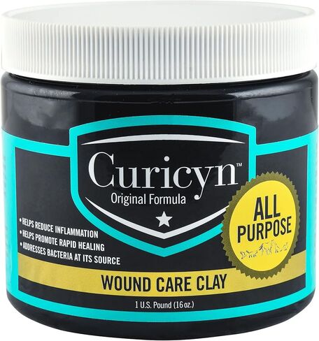 Animal Wound Care Clay 16oz. - Vet-Approved Natural Skin Ointment For Dog, Cat, Horse, and Other Livestock - Bentonite Clay with Aloe Treatment - Gentle No Sting Fast-Acting Formula in Kuwait