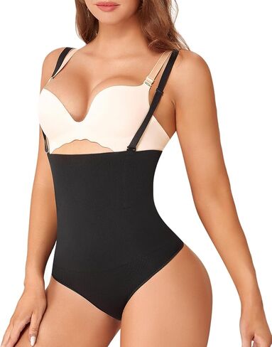 Thong Shapewear for Women Tummy Control Panties 3 In 1 Seamless Slim Body Shaper High Waist Underwear in Saudi Arabia