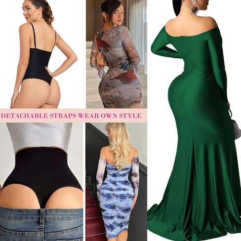 Thong Shapewear for Women Tummy Control Panties 3 In 1 Seamless Slim Body Shaper High Waist Underwear in Saudi Arabia