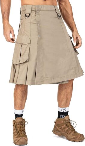 Kilt for Men Camo Utility Kilt Waterproof Tactical Kilt Irish Scottish Kilts for Men with 4 Pockets in Saudi Arabia
