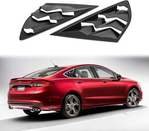 Rear & Side Window Louvers Windshield Sunshade Covers for 2013-2020 Ford Fusion S, SE, S Hybrid, Hybrid SE, Titanium, Hybrid Titanium, Energi SE, Energi Titanium in GT Lambo Style ABS Matte Black in Saudi Arabia
