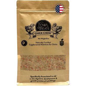 Naturally Fortified Chick Chow - Naturally Fortified Supplemental Nutrition Suitable for Chicks, Contains USA Grown Ingredients – 8oz
