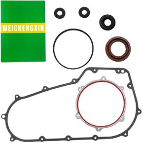 Complete Primary Gasket Kit for Softail & Dyna (07-16) Premium Foamet Material, OEM#34934-06 12052A 12066 17369-06 60547-06FM includes Inner Primary, Oil Seals, Derby Cover, Primary Gasket