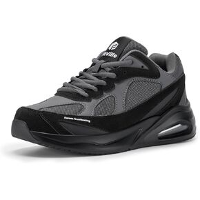 FitVille Women's Wide Walking Shoes Extra Wide Width Air Cushion Sneakers Gym Shoes for Shock Absorption Heel Pain Relief - HeelAero V1