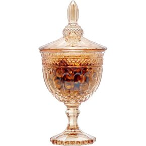 برطمانات الحلوى مع أغطية، برطمانات زجاجية سعة 30 أونصة، برطمان حلوى طويل القامة شفاف وأنيق، برطمانات بوفيه مزخرفة لعلب تخزين منظم حلوى الزفاف، بوفيه الحلوى، ديكور منزلي صغير (العنبر)