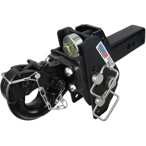 Shocker 20K Impact Max Adjustable Pintle Hitch 10 Ton - 20,000 lbs, Fits 2" Hitch