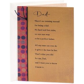 Hallmark Birthday Card for Dad (No Training Manual)