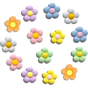 Flower Shoe Charms for Girls Teens Adults, Flower Shoe Charms for Crocs Clog Sandals Bracelets Decoration, Cute Croc Pins Accessories Party Favor Birthday Gifts