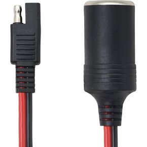SAE Cigarette Lighter Plug Socket Adapter Power Extension Cable Cord SAE 2 Pin Quick Release Connect Disconnect Plug