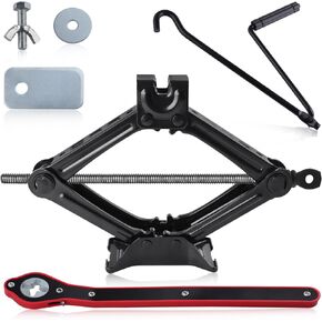 Car Jack Kit Small Scissor Jack for Car 1.5 Ton (3,307 lbs) with Labor-Saving Jack Ratchet Wrench Crank Handle, Portable Car Lift Jack Scissor Lift Jack Car Tire Change Kit for Auto SUV MPV