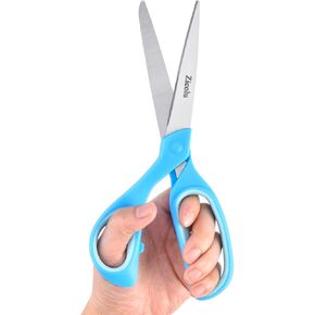 Left Handed Scissors Set of 2 Pack, 8.5" Left-Handed Teen Scissors for Ages 15+ -, Lefty Scissors for Arts & Crafts, Office, Sewing fabric, Back to School Supplies, Purple