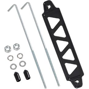Battery Hold Down Bracket, Aluminum Alloy Battery Tie Down Bracket with Stainless Steel J bolts(Black,10 inch bolts) in Saudi Arabia