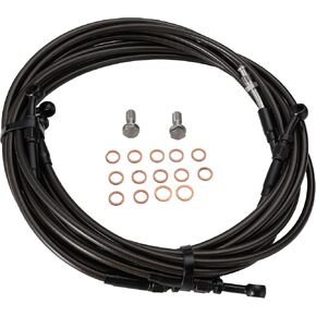 MoKitDora 14"-16" Handlebar Cable Kit Brake Lines and Clutch Cables for 2017-2020 Harley Touring Road King Electra Street Glide FLH FLT Models w/ABS, Black