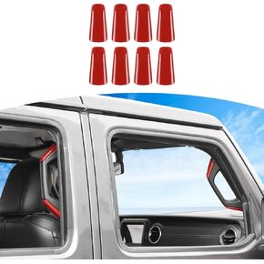 RT-TCZ for Wrangler JL A B Pillar Grab Handles Cover Trim White for Jeep Wrangler JL JLU Gladiator JT 4 Door 2018-2023 White Interior Accessories