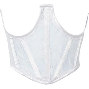 Daisy corsets womens Lavish White Sheer Lace Underwire Waist Cincher Corset