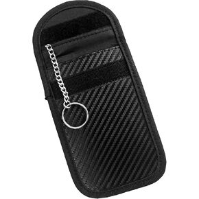 Eurow RFID-Blocking Security Pouch & Anti-Theft Protector Shield for Key Fobs, Carbon Fiber Black