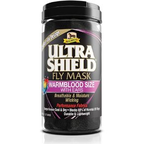 Absorbine UltraShield Equine Fly Mask, UV Protection, Horse Size with Ears