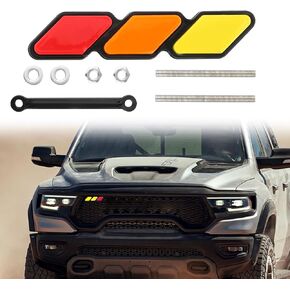 قطعة واحدة من شعار شارة الشبكة ثلاثية الألوان، ملحق أنيق مصمم للتوافق مع معظم المركبات (الأصفر والبرتقالي والأحمر) in Kuwait