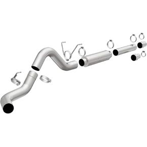 MagnaFlow Cat-Back Performance Exhaust System 17876 - Pro Series, Stainless Steel 5in Main Piping, Single Passenger Side Rear Exit, Satin Finish Muffler with No Tip - Ram Truck Exhaust Kit
