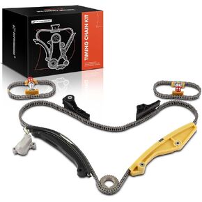A-Premium 13PCS Engine Timing Chain Kit W/Sprocket & Tensioner & Guide Compatible with Ford & Lincoln - F-150, Explorer, Edge, Transit-150, Mustang, Taurus, Flex, MKZ, MKX, MKS - V6 3.5L 3.7L