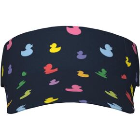 Cute Cartoon Ducks Hats Women Men Adjustable Sports Sun Visors Hats Outdoor Unisex Golf Tennis Visor Hat