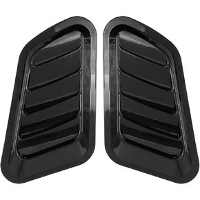 AUTOXBERT 2PCS Hood Air Vent Cover Car Air Intake Scoop Side Fender Bonnet Vent Covers Car Decorative Universal (Black)