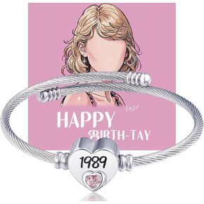 Charm Bracelets for Women Birthday Gifts Bracelet,Bracelet and Birthday Card Birthday Gifts for Women,1989 Love Bracelets
