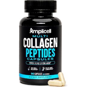 Multi Collagen Pills for Women - Collagen Supplements Fast Absorption Collagen for Women & Men - Collagen Protein Type I II III V & X - Hydrolyzed Collagen Peptides for Hair, Skin & Nails - 90 Caps