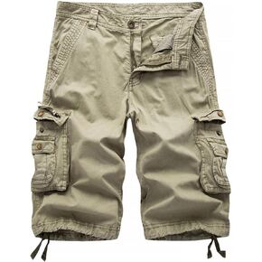 Mens Camo Cargo Shorts Relaxed Fit Multi-Pockets Outdoor Casual Camouflage Cargo Shorts for Men Cotton