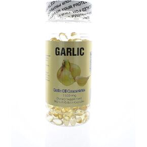 Garlic Oil Concentrate 3 MG (1500:1) 300 Capsules Cholesterol FREE , New Item Good Product !!